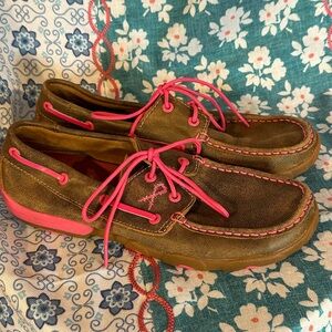 Twisted X Brown and Pink Women's Shoes